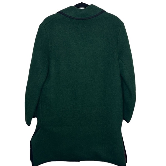 VTG Austrian Jaspo G. Janke Green Wool Button Long Coat Women's Size 38 / L - Picture 4 of 6